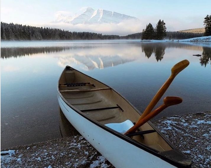 canoe on Two Jack Lake
